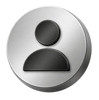 Decorative 3D silver user icon featured on the FAQ page